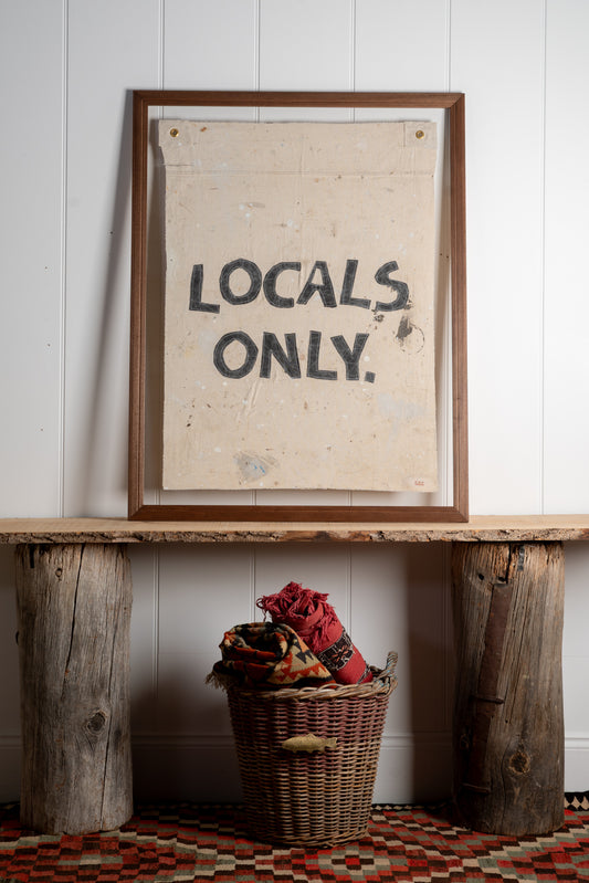 "Locals Only" Framed Flag