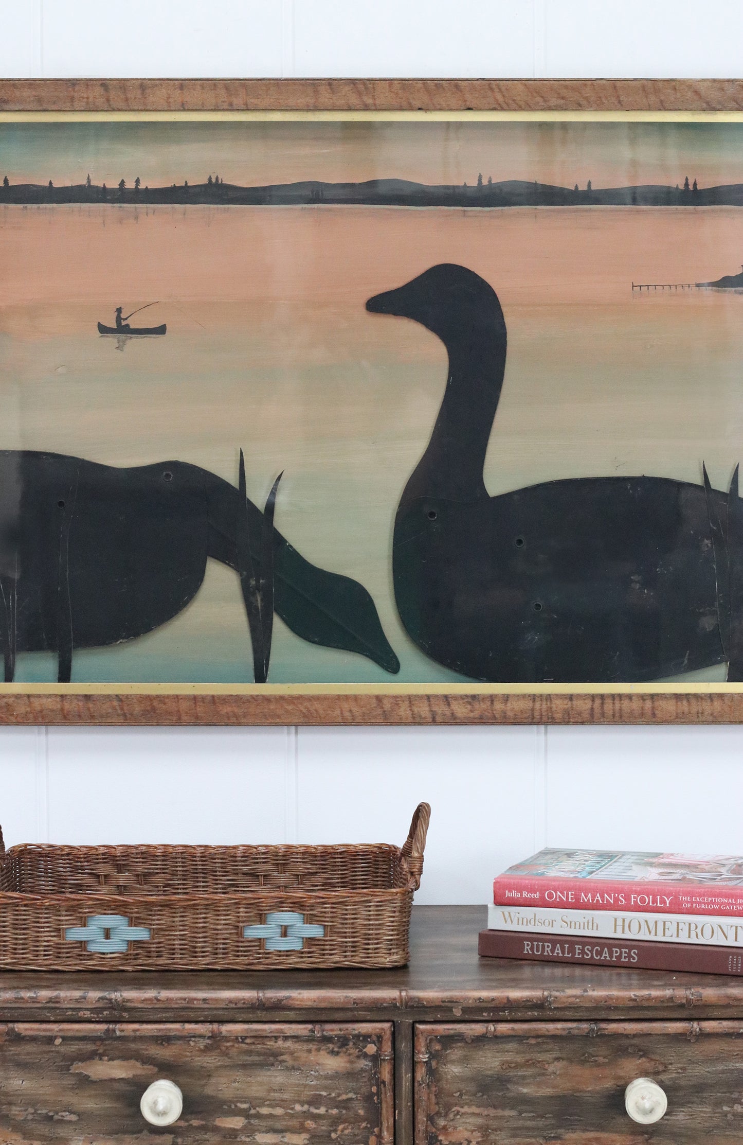 Folk Art Geese Landscape