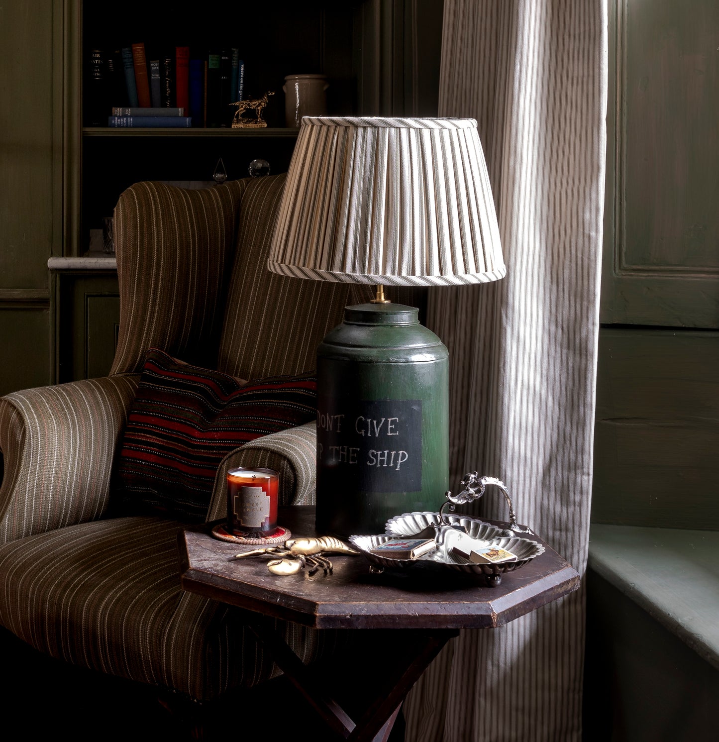 HÁM Green Ticking Lampshade