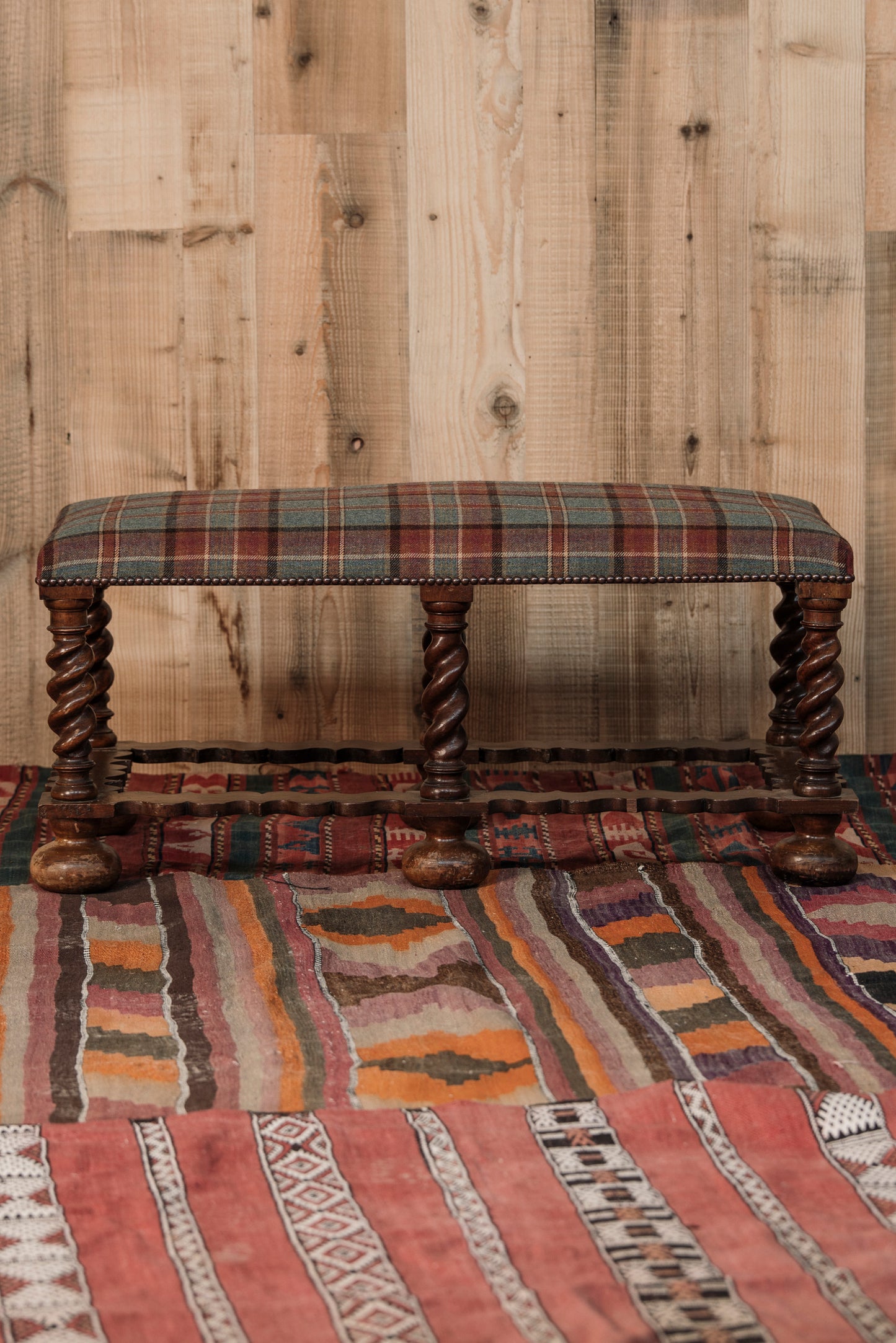 Antique Barley Leg Stool