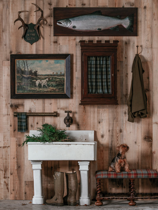 Antique Oil Painting of Hunting Dogs
