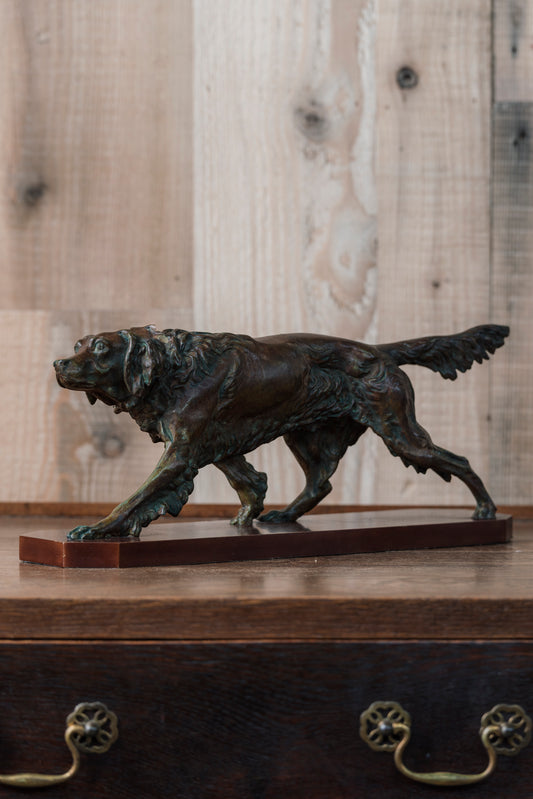 Hunting Dog Bronze Sculpture