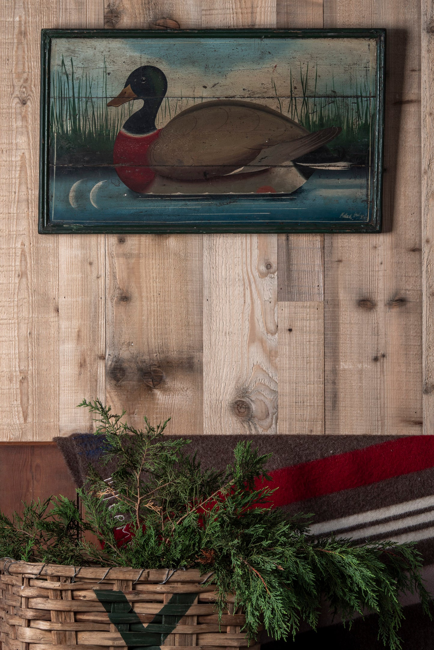 Folky Painting of a Mallard