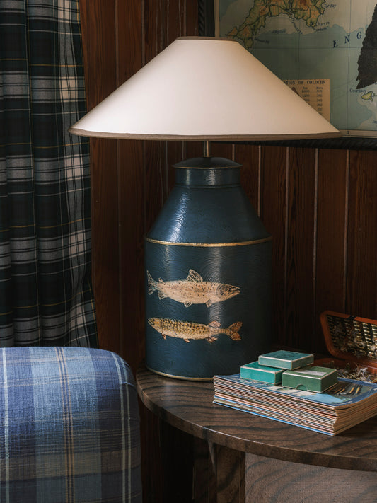 "Gone Fishing" Tea Caddy Lamp