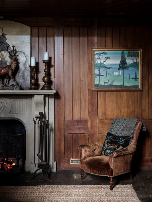 "The Highland Castle" Naive Painting