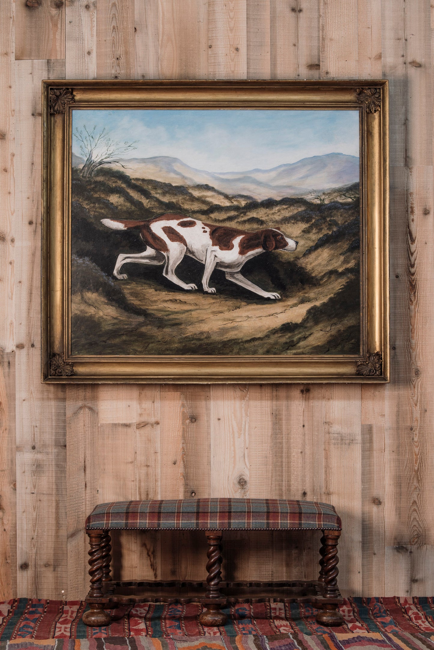 Large Naive Painting of a Pointer