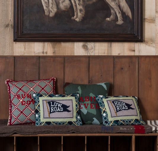Hand-Stitched Needle Point Cushions