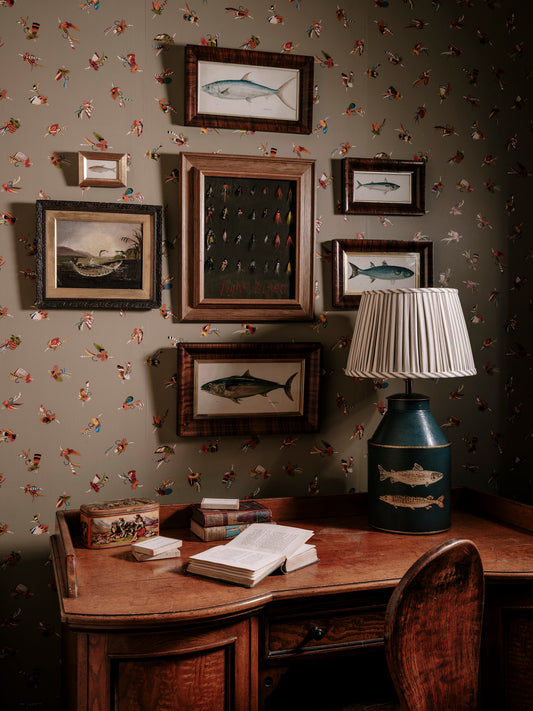 "Gone Fishing" Tea Caddy Lamp