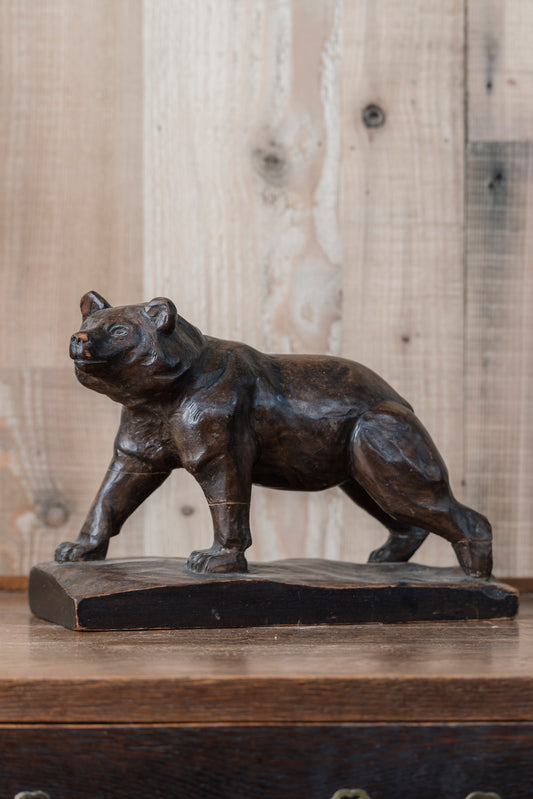 Hand Carved Wooden Bear