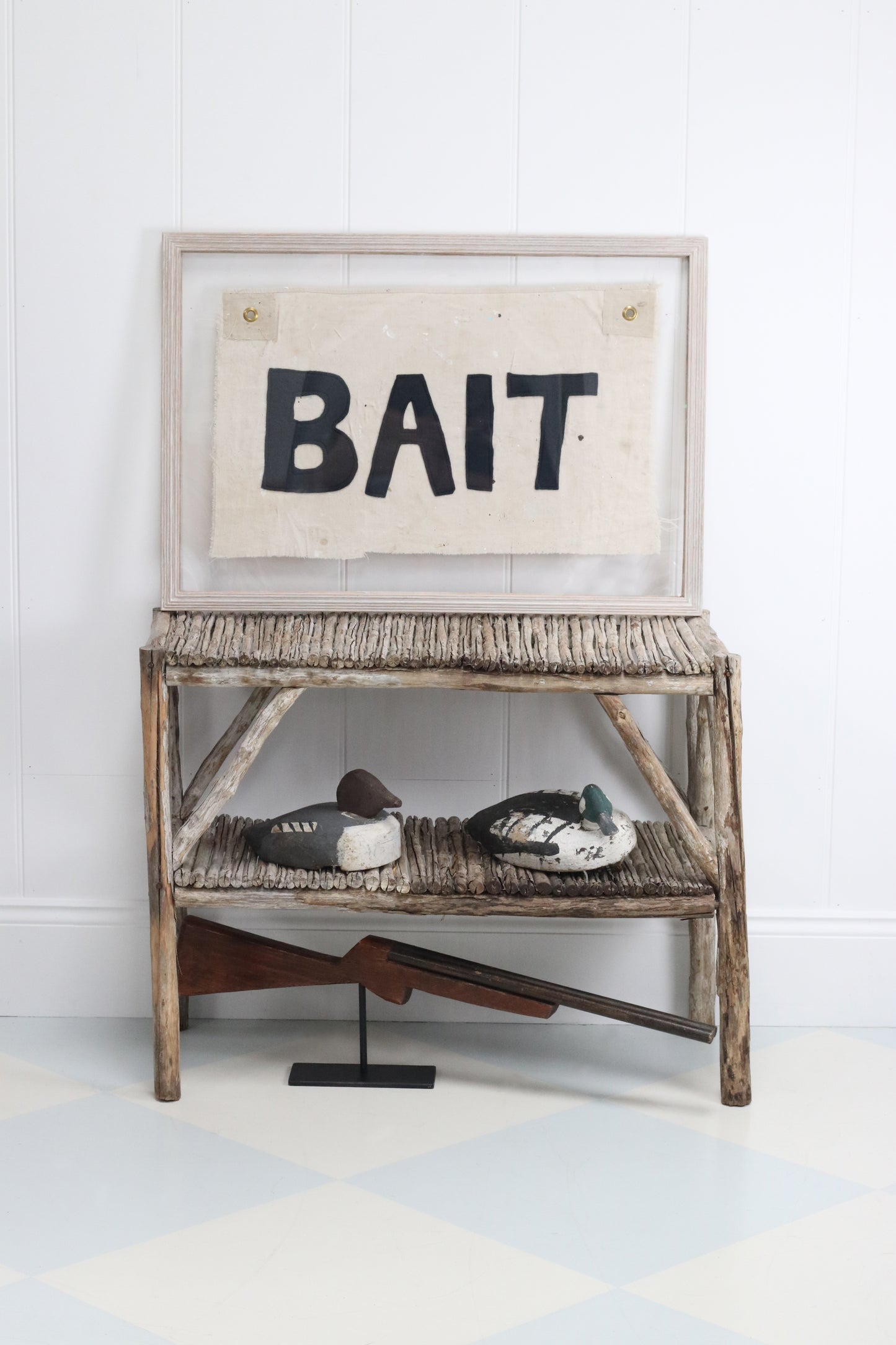 "Bait" Framed Flag