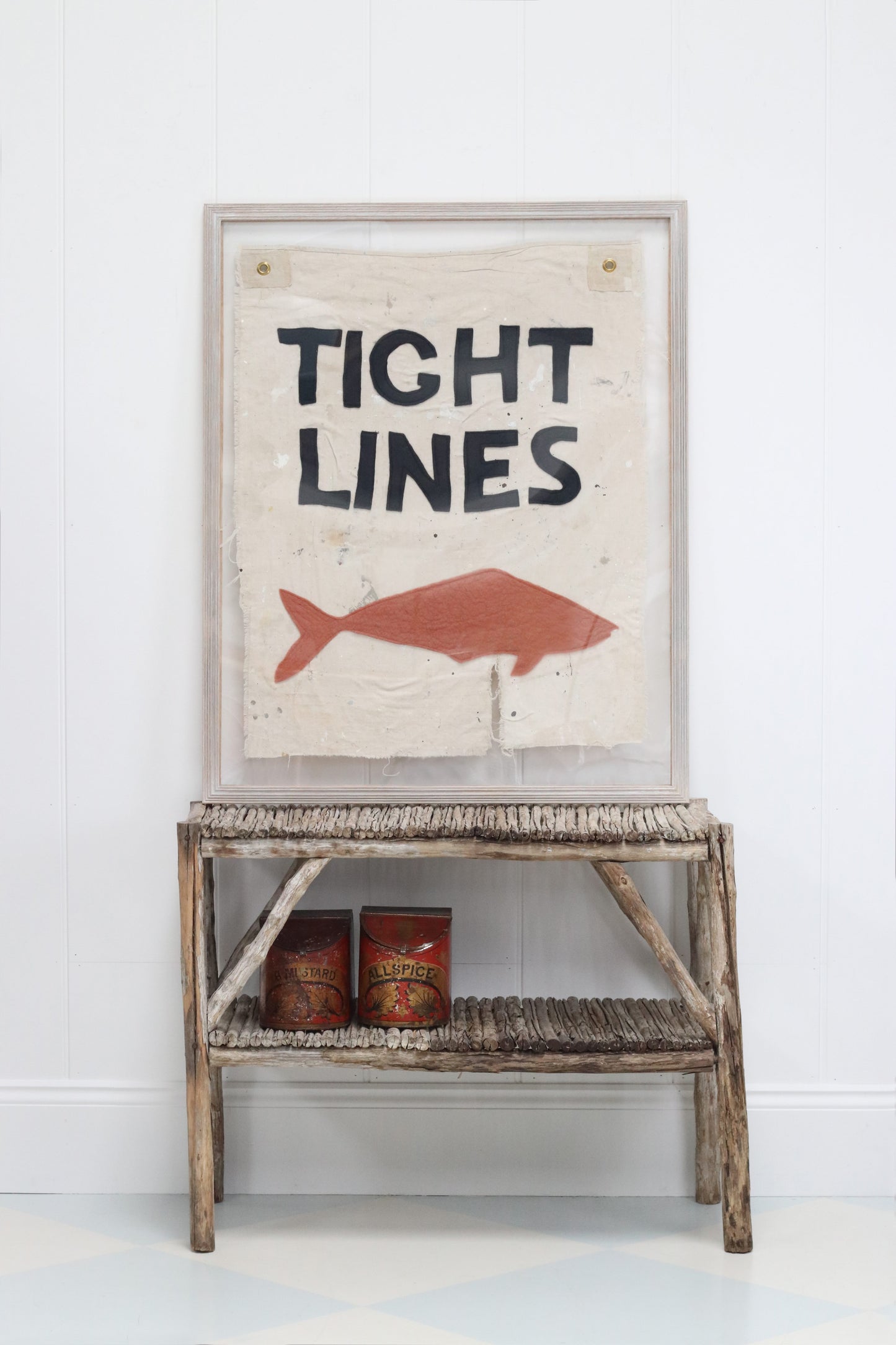 "Tight Lines" Framed Flag