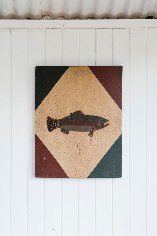 Folk Art Salmon Sign