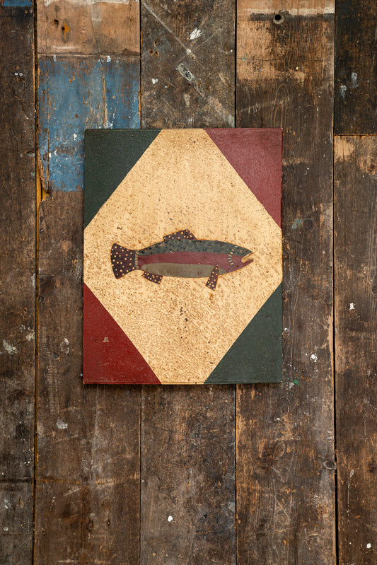 Folk Art Salmon Sign