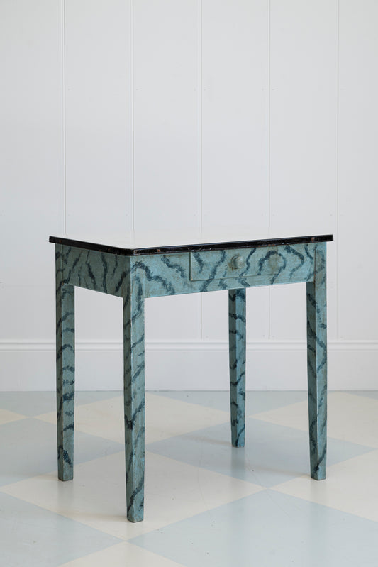 Folky Blue Scumbled Table