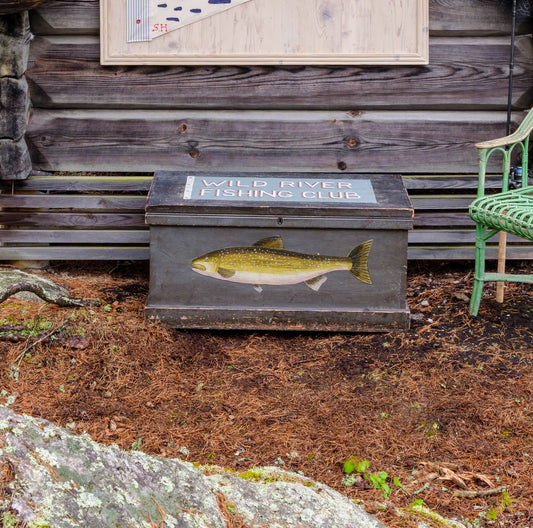 "Fishing Club" Painted Trunk
