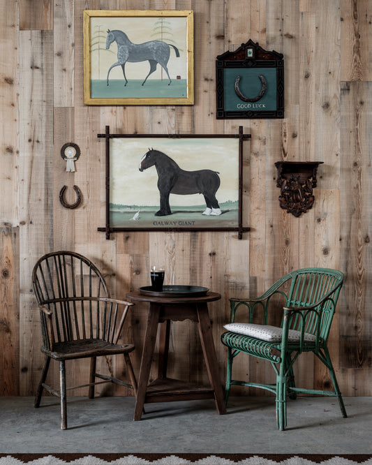 Hand Carved Horse Head Shelf