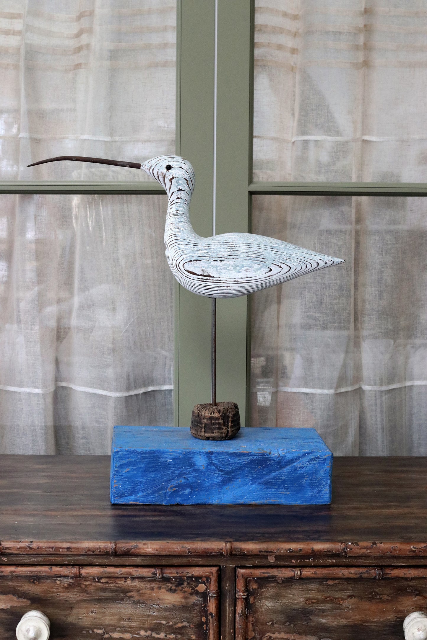 Carved Shorebird by Martin Scorey