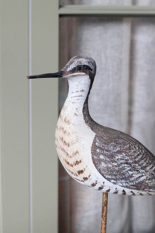 Small Carved Wooden Shorebird