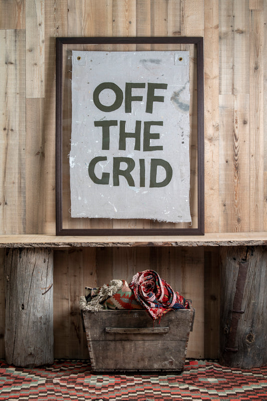 "Off the Grid" Framed Flag
