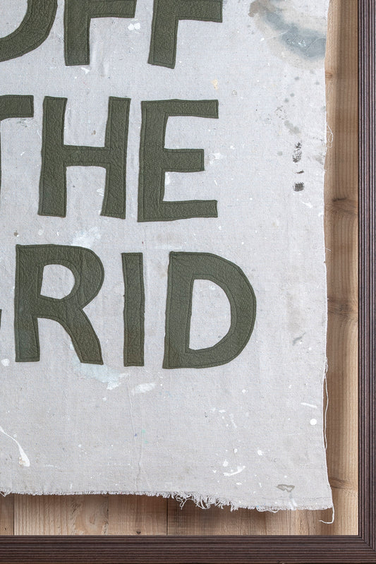 "Off the Grid" Framed Flag