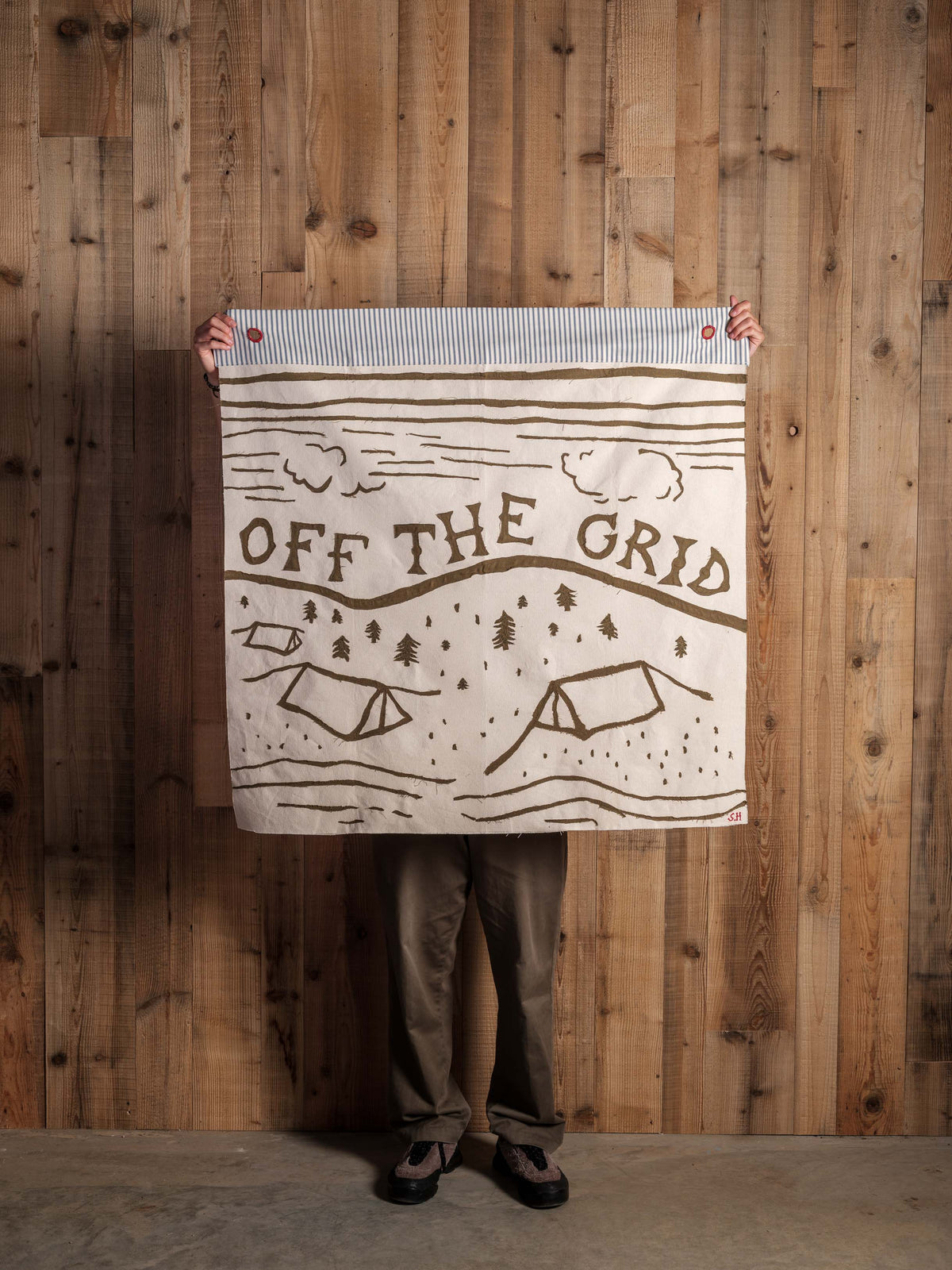 "Off the Grid" Tapestry Flag