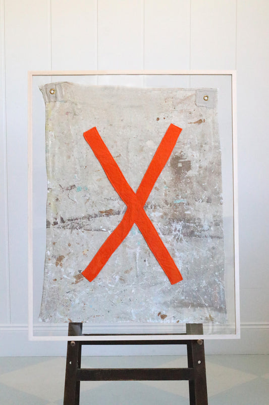 "X Marks The Spot" Framed Flag