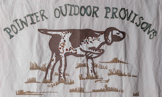 "Pointer Outdoor Provisions" Tapestry Flag