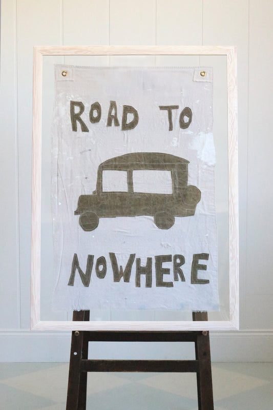 "Road to Nowhere" Framed Flag