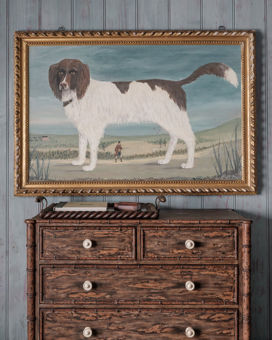 Large Scale Folky Spaniel Painting