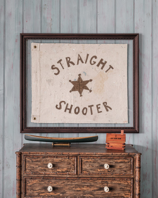 "Straight Shooter" Framed Flag