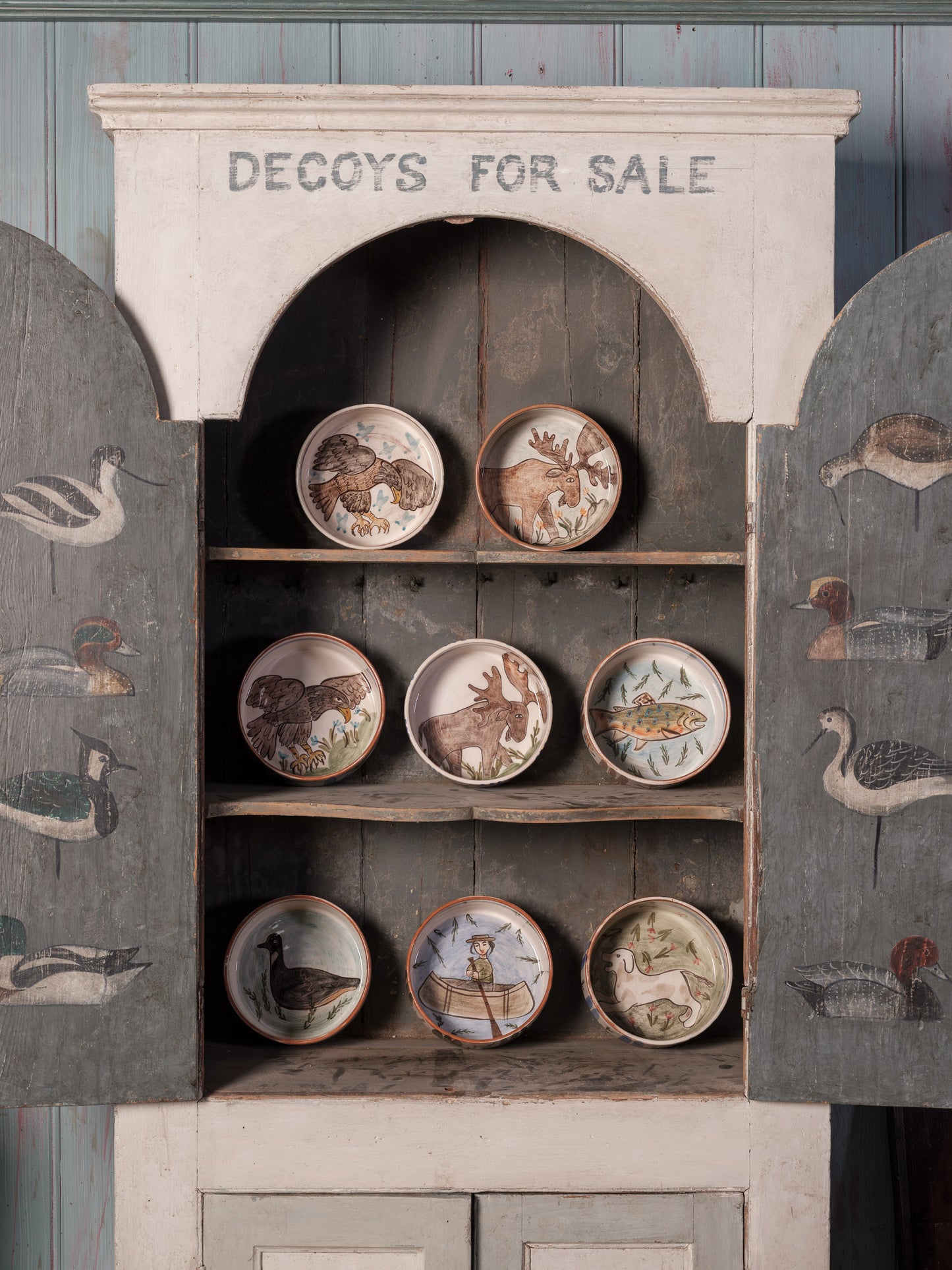 Lakehouse Ceramic Dog Bowls