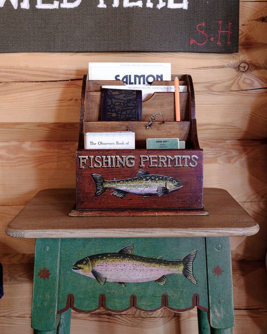 "Fishing Permits" Letter Rack