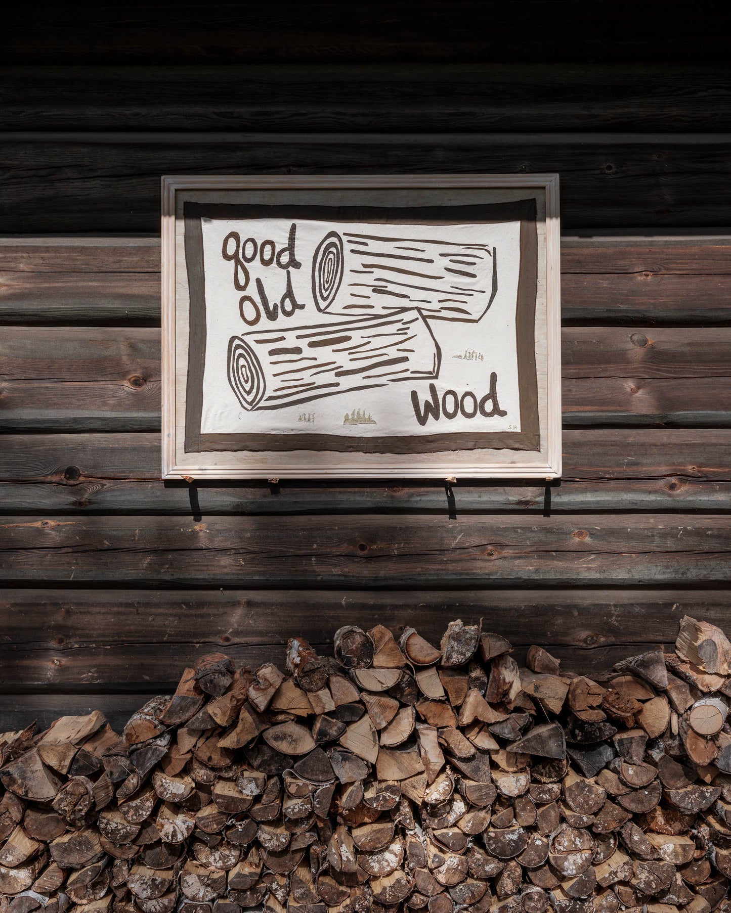 "Good Old Wood" Tapestry Flag