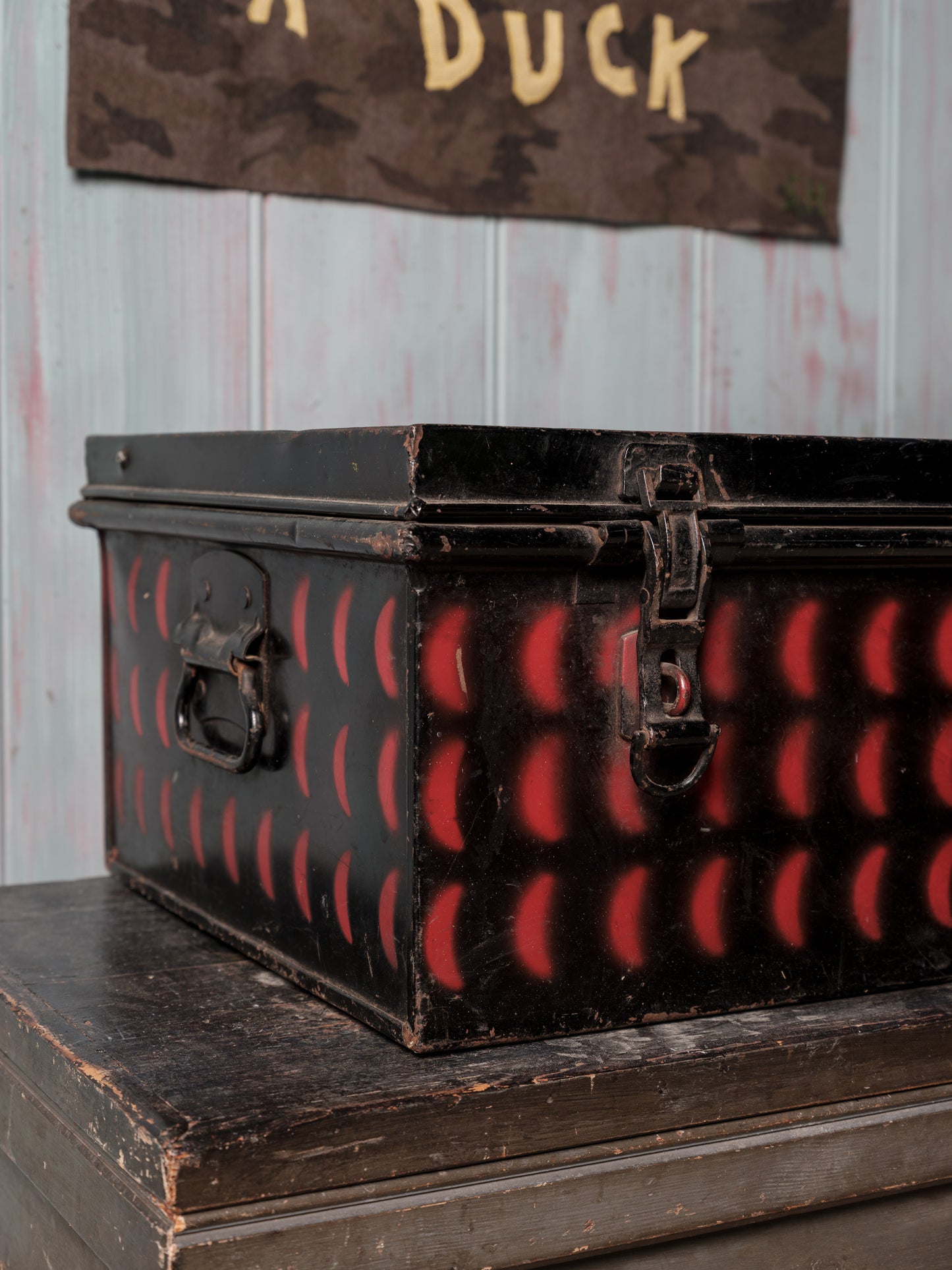 Painted Metal Trunk