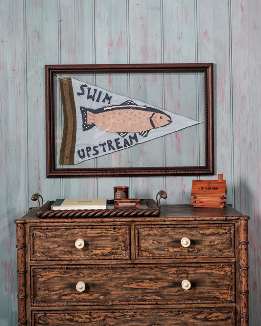 "Swim Upstream" Tapestry Pennant Flag