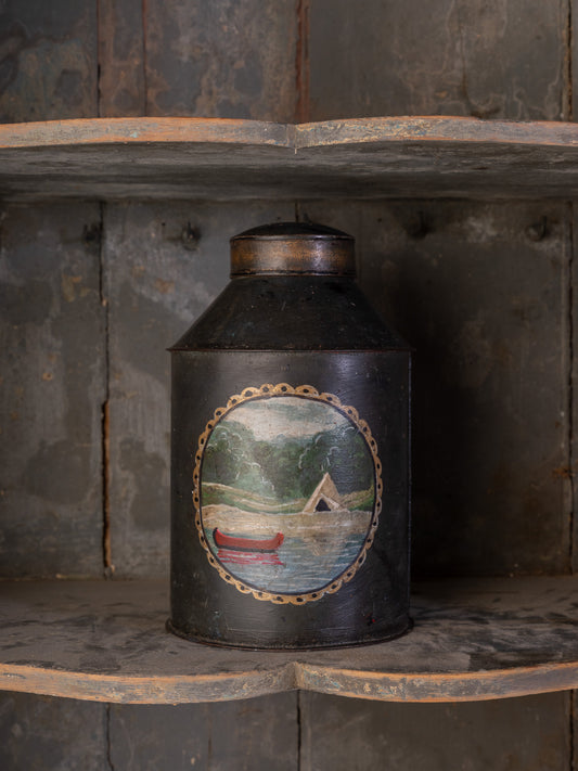 Hand painted Tea Caddy