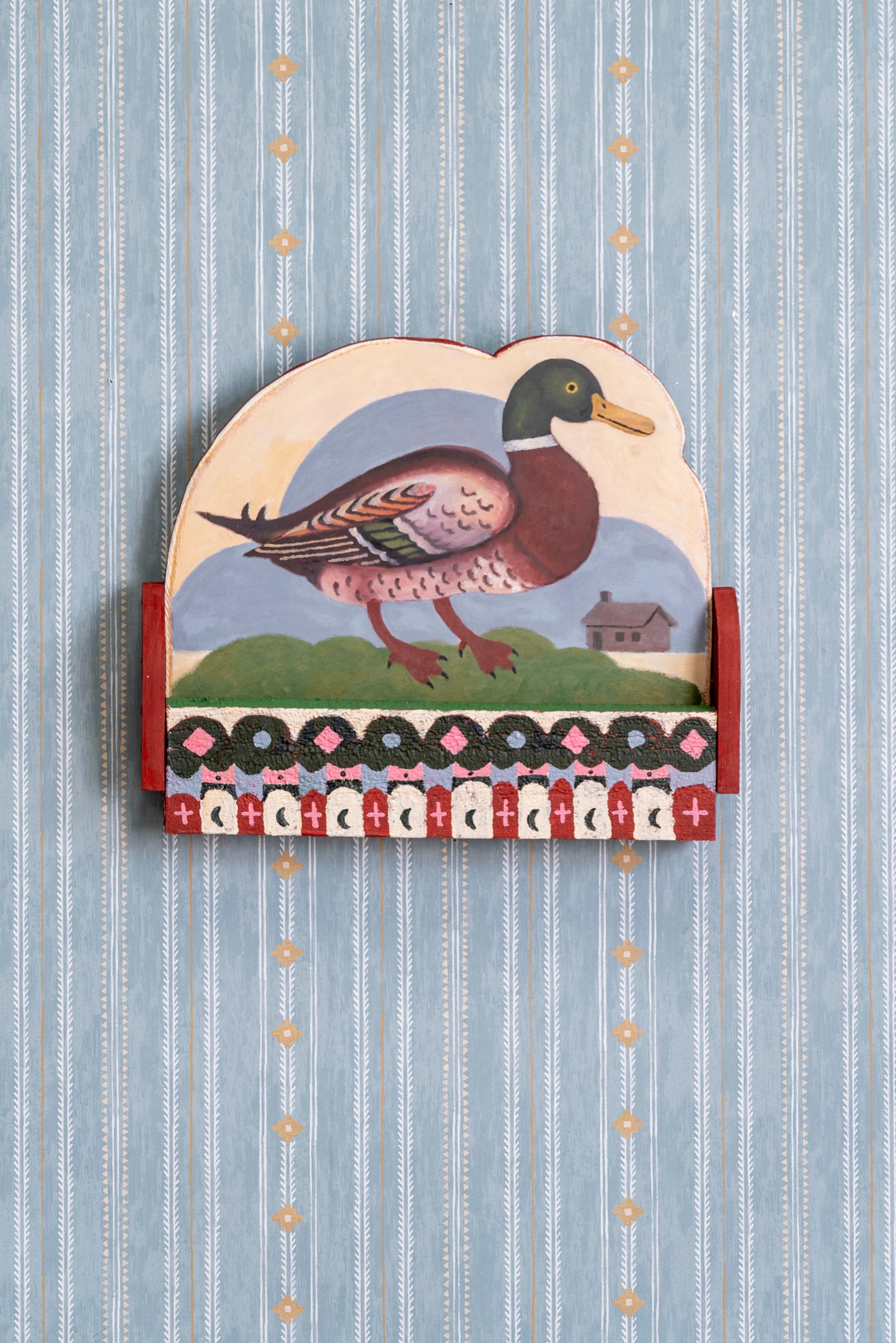 Painted Wall Hanging Duck Plaque