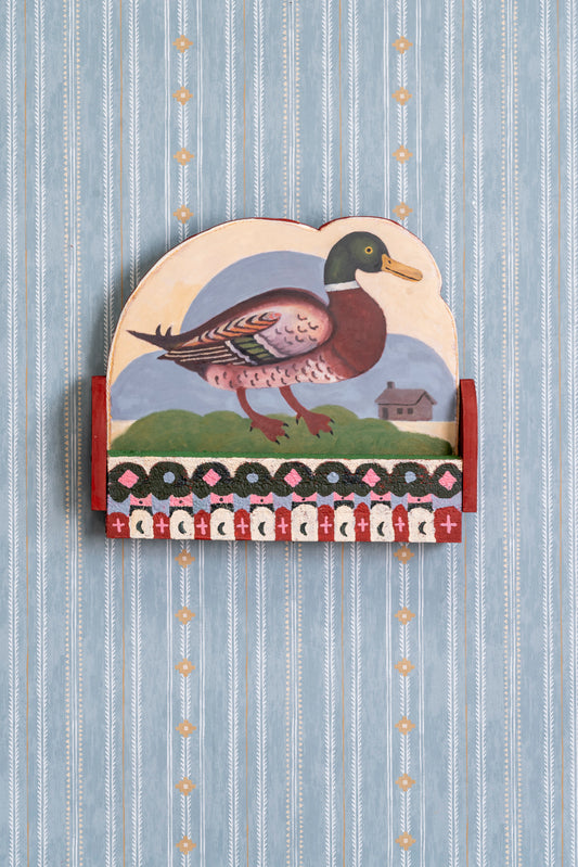 Painted Wall Hanging Duck Plaque