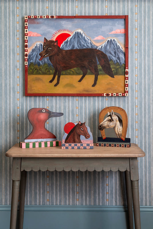 Painted Red Duck Plaque