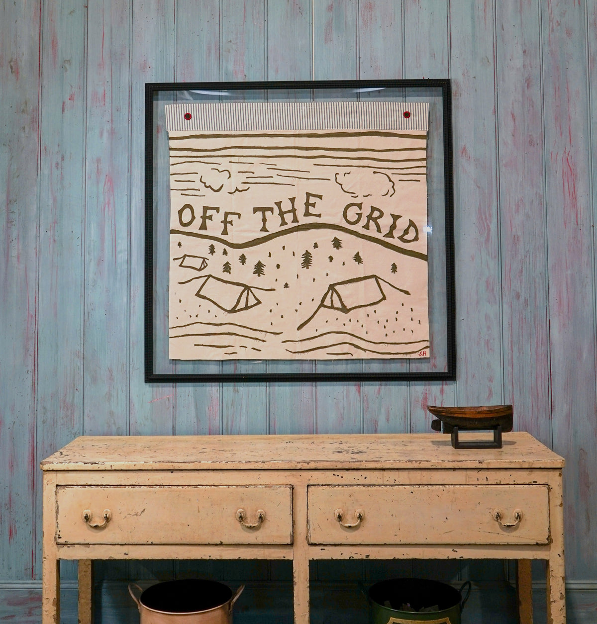 "Off the Grid" Tapestry Flag