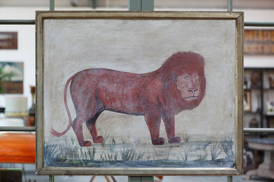 Naive Painting of a Lion