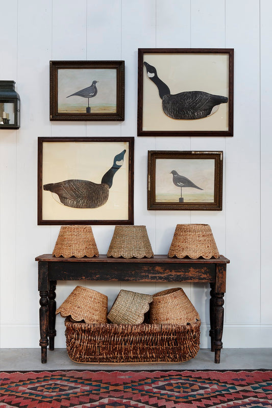 Woven Scalloped Edge Lampshades