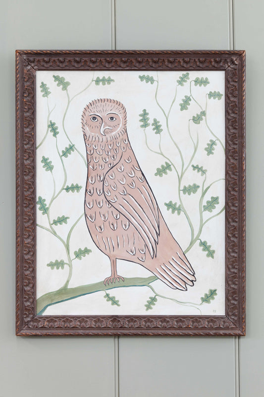 Folk Art Painting of an Owl