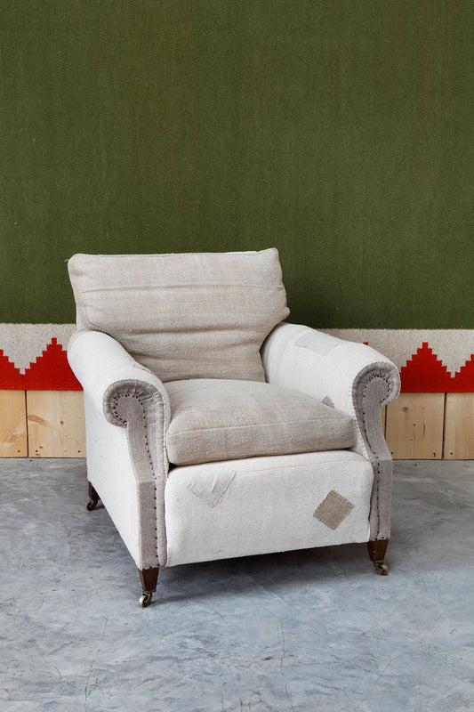 19th Century Upholstered Patch Chair