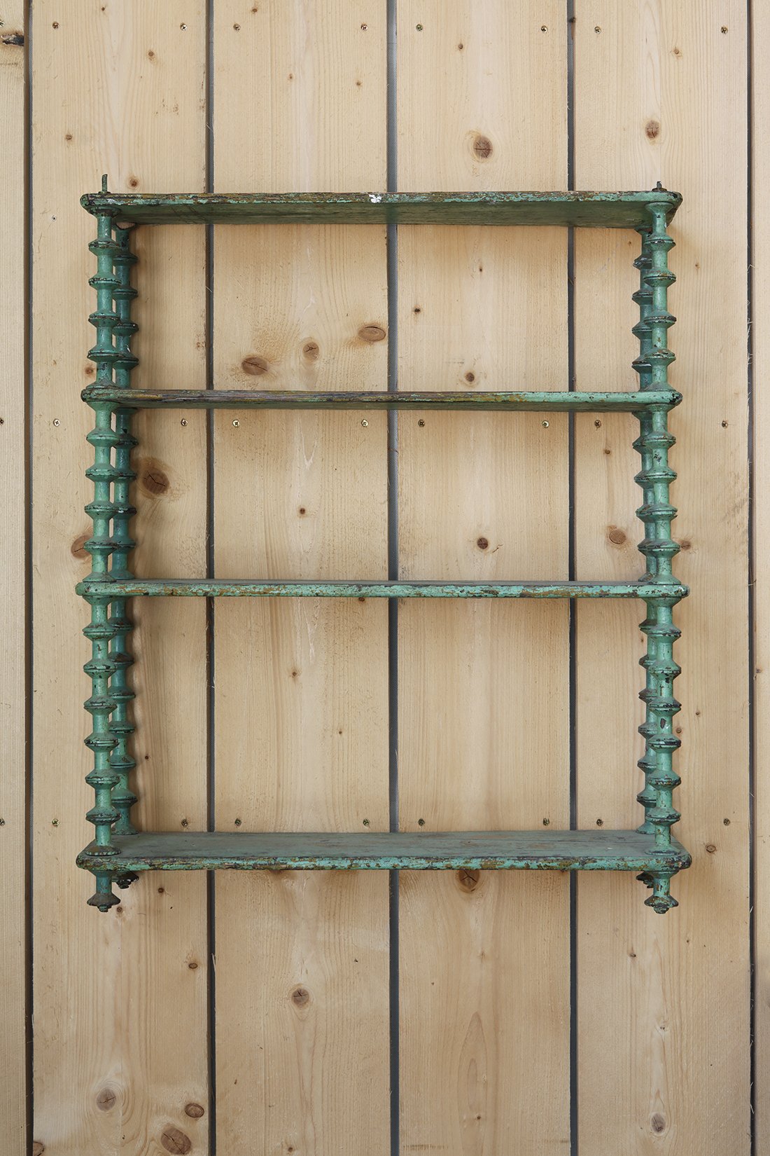 Green Cotton Reel Shelves