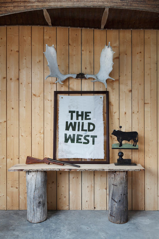 "The Wild West" Framed Flag