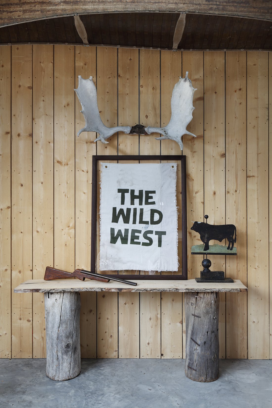 "The Wild West" Framed Flag