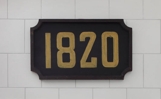 "1820" Hand Painted Sign