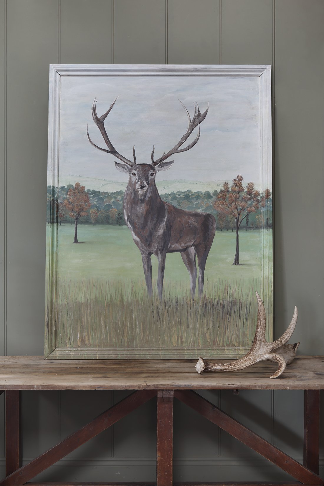 Naive Painting of a Stag
