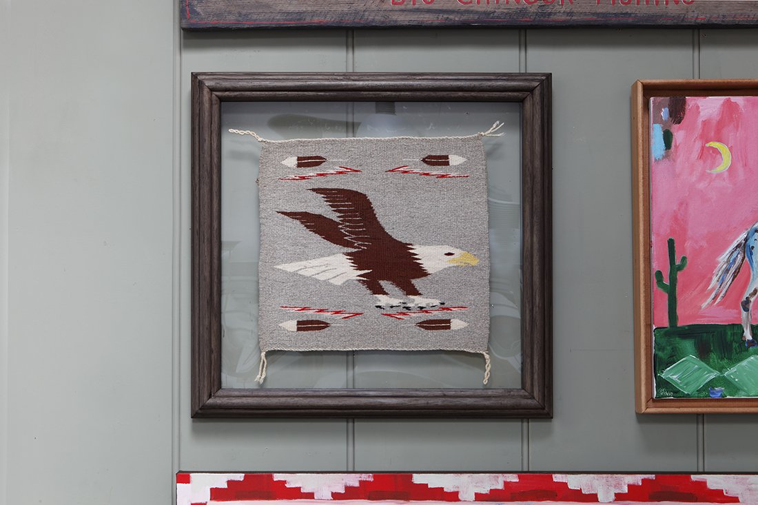 Navajo Textile of an Eagle